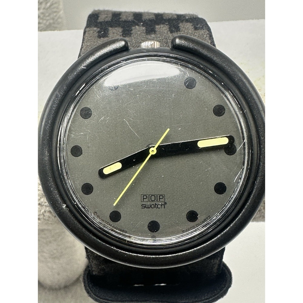 Swatch Mono Track PWBB124 AG1989 New Battery 46MM 9.5" Fabric Band Vintage‎ R65